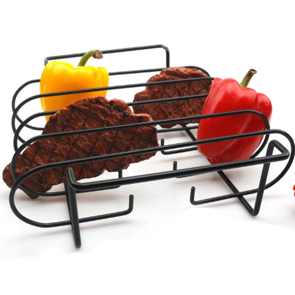 

1Pcs Barbecue Rack Heavy Duty Bbq Stand Rust Resistant Grill Shelf for Outdoor Cooking Portable Meat Roasting Rack