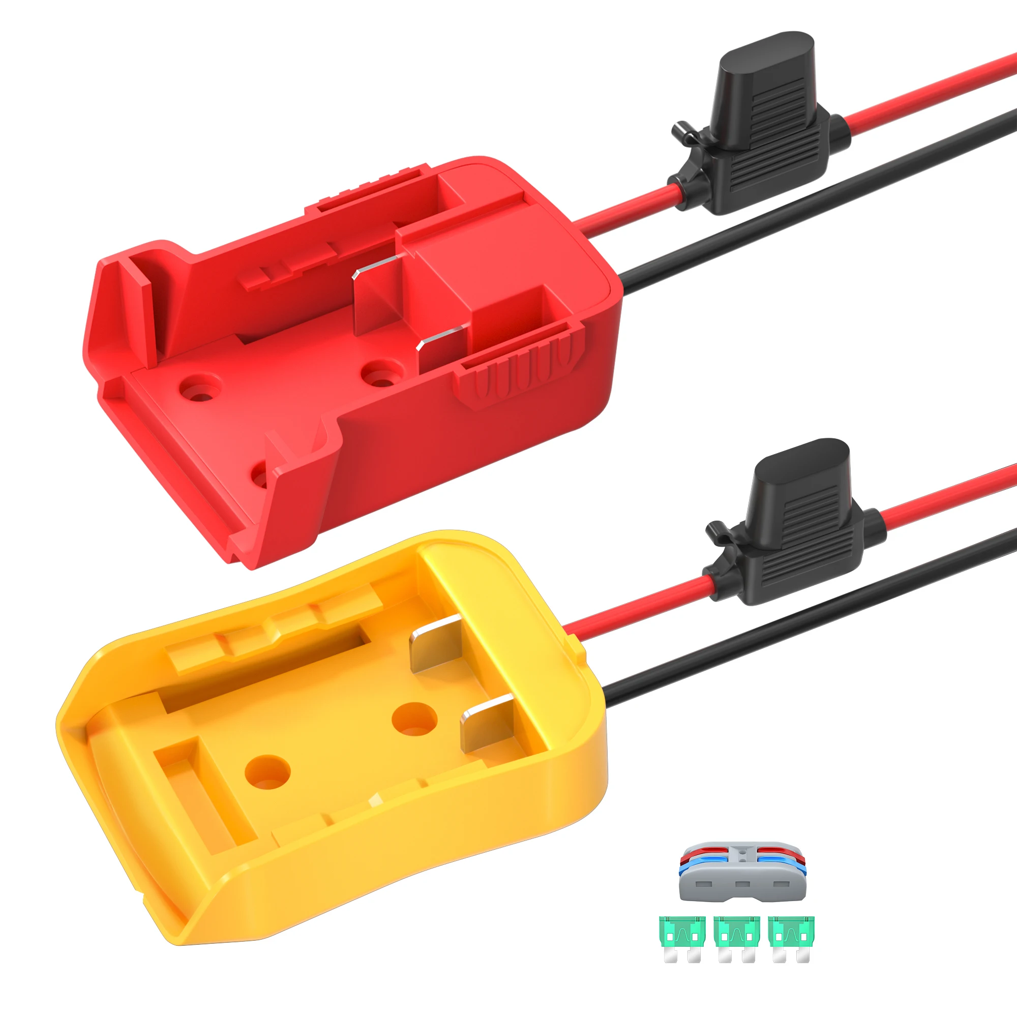 Battery Adapter Compatible with 20V Power Wheel Battery Adapter 12 AWG Wire Battery Converters with Fuses and Connectors