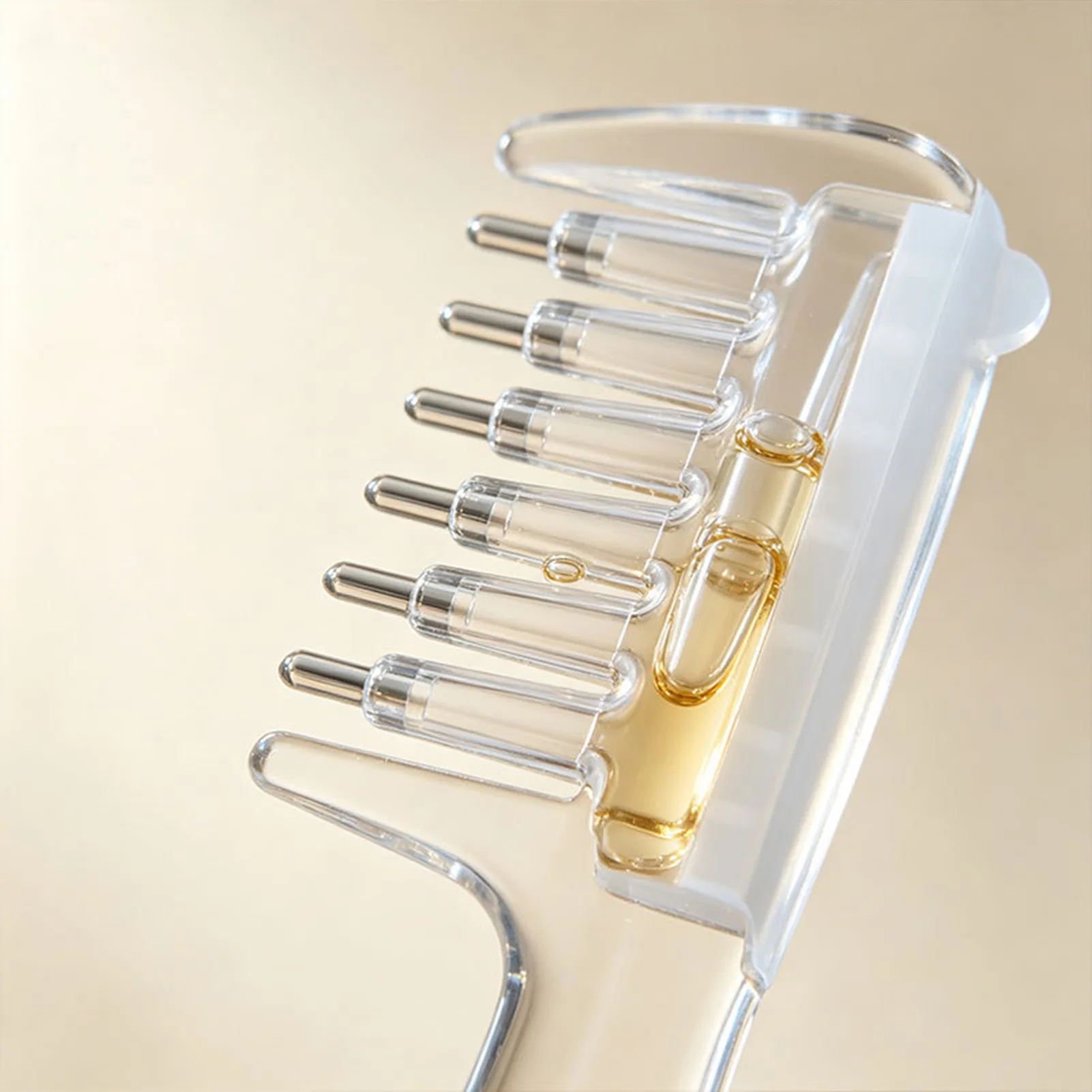 Portable Transparent Hair Root Comb Liquid Guide Applicator Scalp Massage Comb Hair Oil Serum Brush Anti-Leak Hair Care Tool