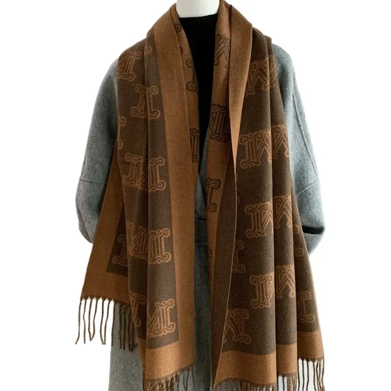 

2025 Shawl, Winter Warm Thick Plush Wrap for Women, Double Sided Soft Scarf, Cozy Air Conditioning Stole​