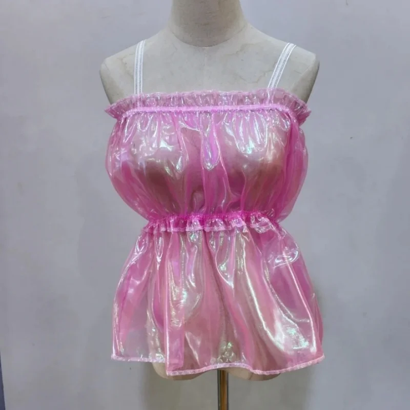 فستان الأورجانزا المجسم الوردي الشفاف مع تنورة الأميرة - الزي التنكري للرجال والكوب