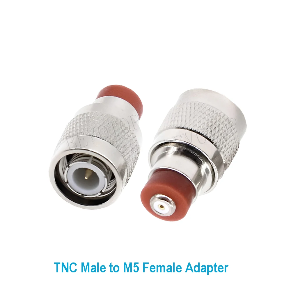 1PCS TNC to M5 Adapter TNC Male Plug to M5 Female Jack Straight RF Coax Connector Copper Nickel Plated