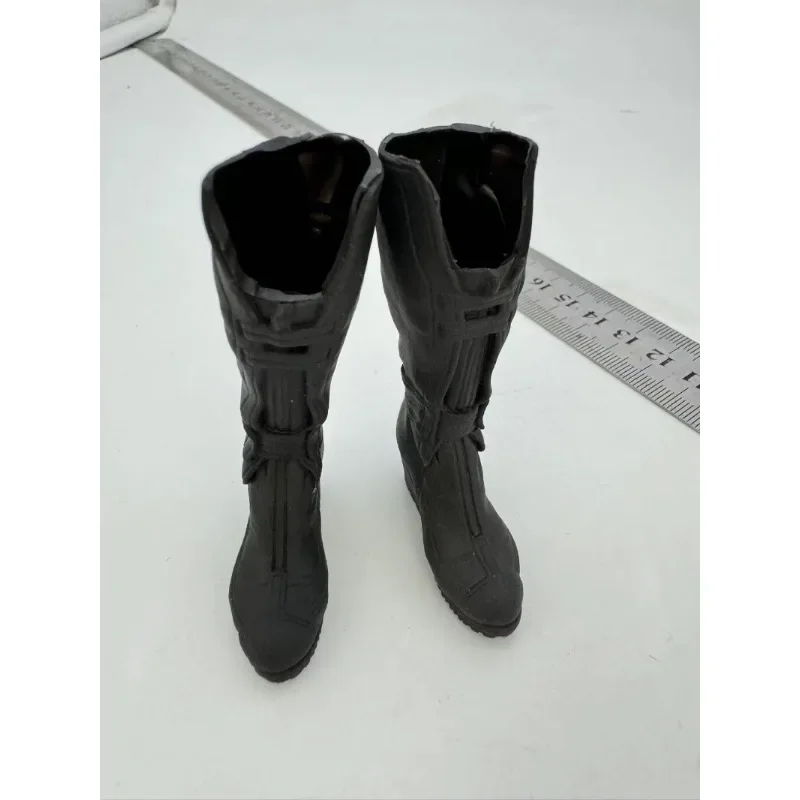 1/6 Scale Female Black Hollow Boots High Heels Shoes Model for 12