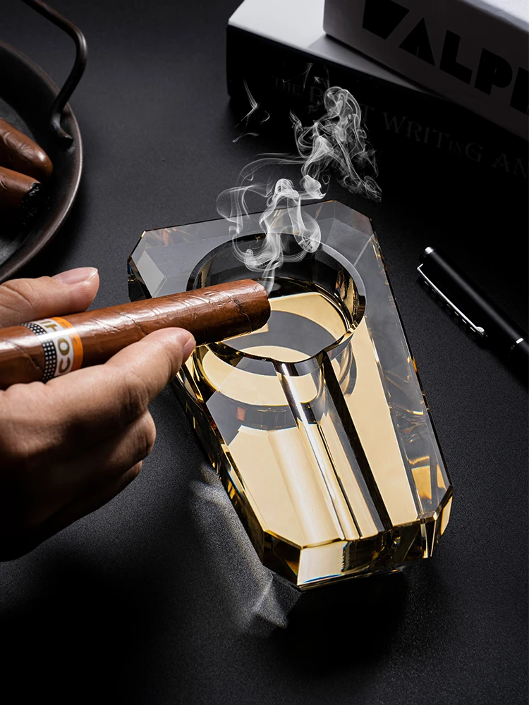 

Home Decoration Smoke Accessories Portable Ashtray Luxury Cigar Ashtray Glass Ash Tray Garden Outdoor Ashtray Free Shipping