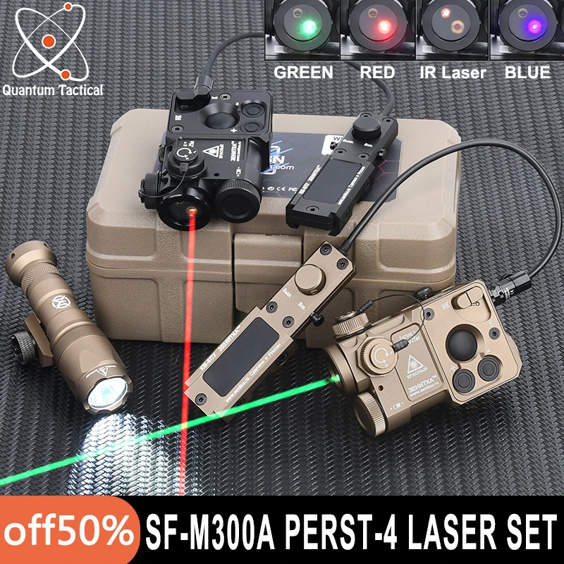 

Tactical PERST-4 Zentic IR Indicatror Airsoft M300A Scout Light Constant on Button Metal Wadsn Perst4 Red Green Blue Laser