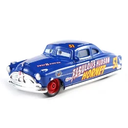 Samochody Disney 3 samochody Pixar fantastyczny Hudson Hornet metalowy odlewany samochód zabawkowy 1:55 błyskawica McQueen chłopiec dziewczyna prezenty zabawki