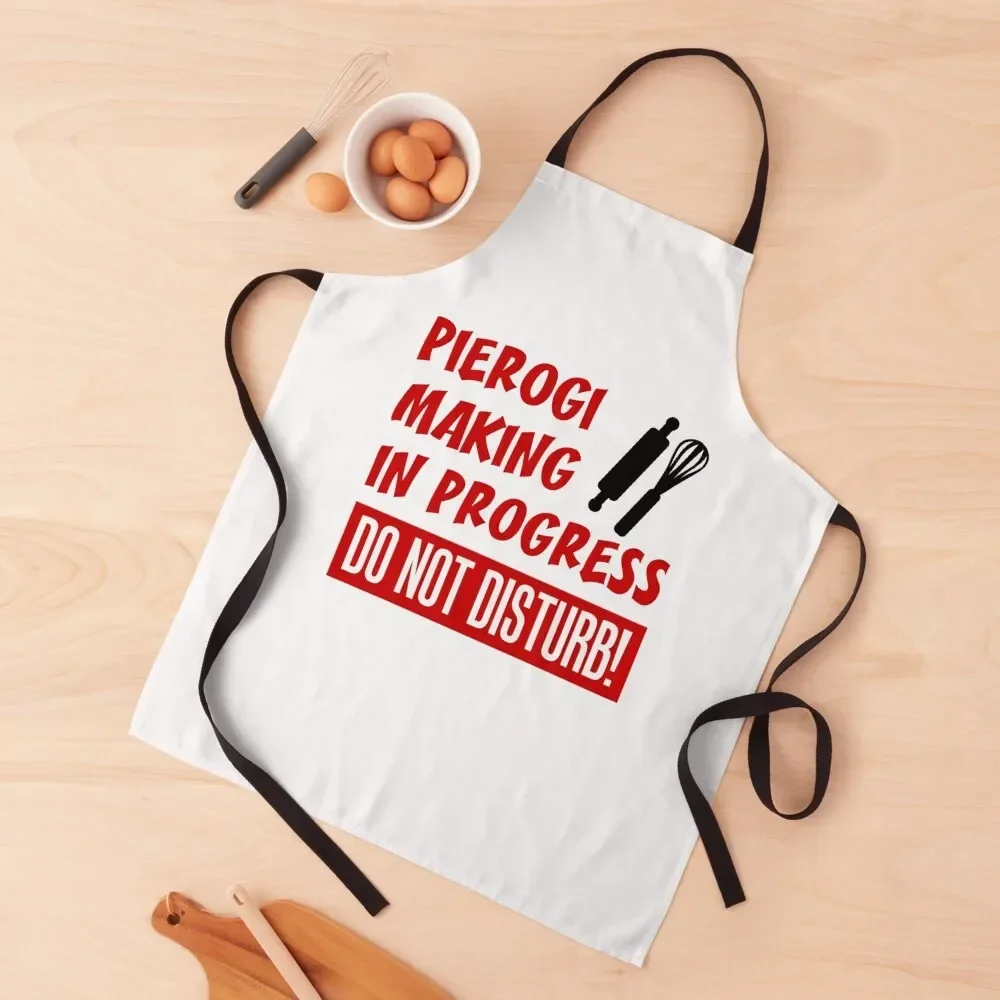 

PIerogi Making In Progress Polish Apron cookings for women barber uniform Apron