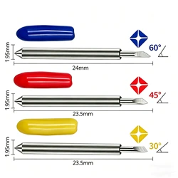5pcs Vinyl Cutter Engraving Machine Blades Cutter For Graphtec CB09 Vinyl Cutter Plotter Handle diameter:1mm Overall Length:20mm