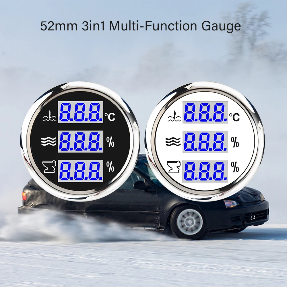 

RHAXEL 52 мм (2 дюйма) 3в1 Многофункциональный уровень воды Удерживающий датчик температуры воды 12 В 24 В Универсальный для автодома, квадроцикла, лодки