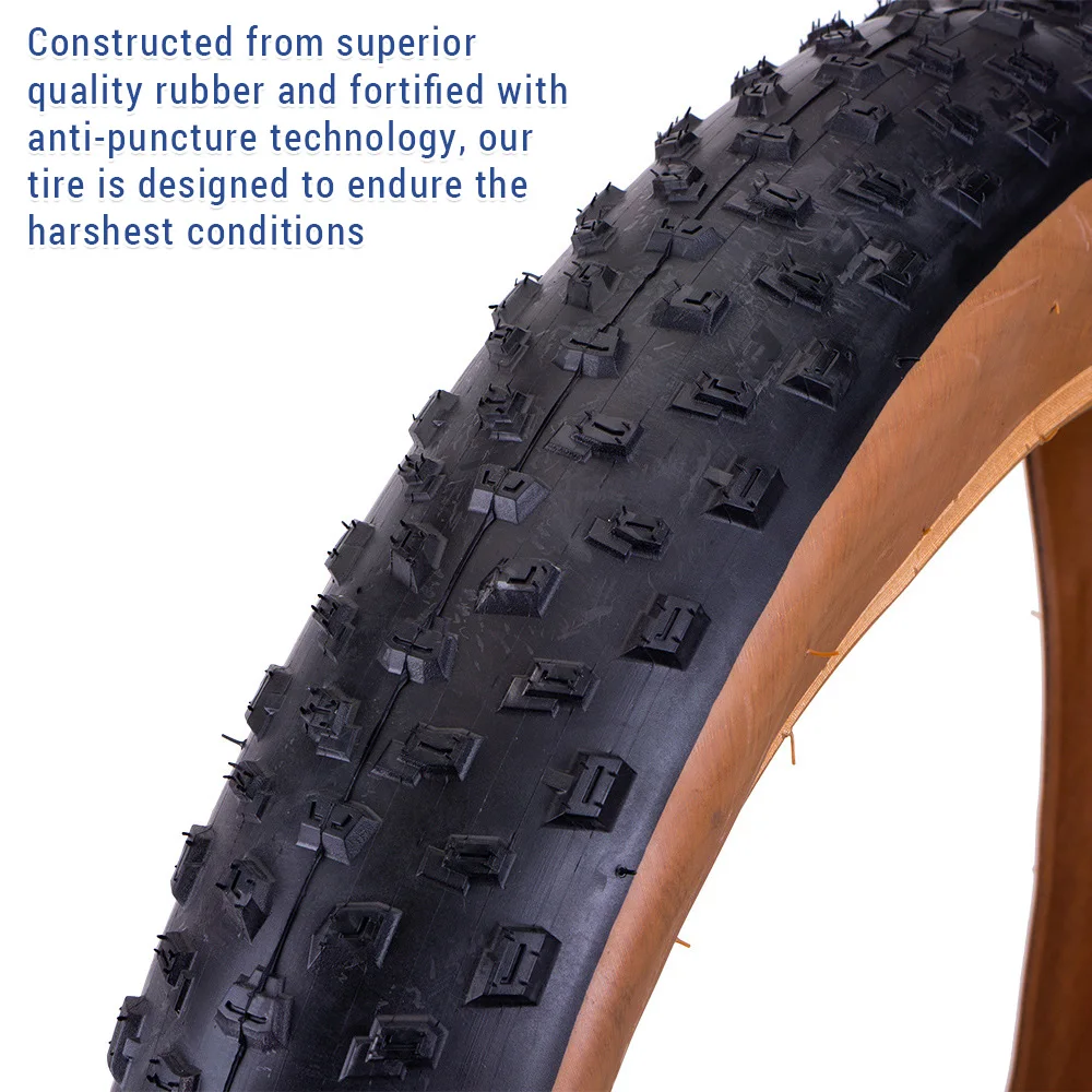 20 x 3.0 Inch Fat Bike Tire Rubber Bike Folding Tires Snow Beach Bicycle Replacement Tire