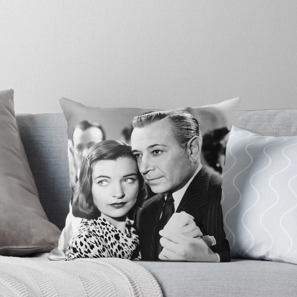 George Raft and Ella Raines - Film Noir Throw Pillow Sofa Covers For Living Room Cushions Cover pillow