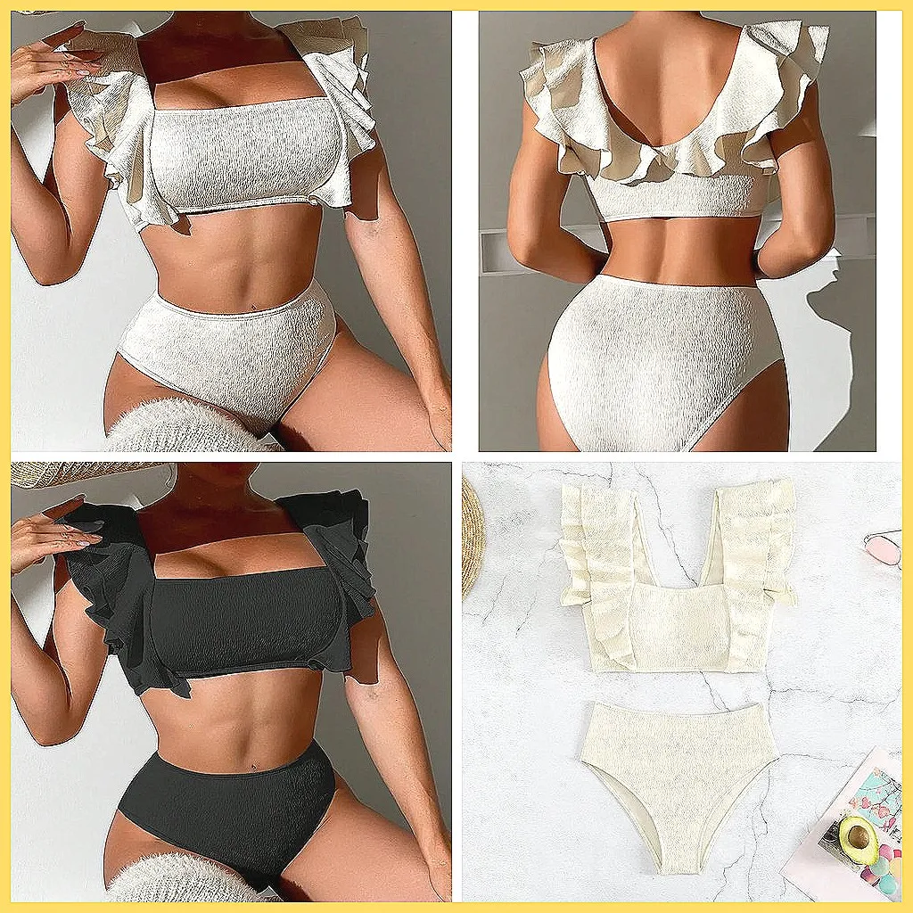 

Sexy Ruffled Brazilian Bikini Set 2026, Women's Two Piece Swimwear Beach Bathing Suit (Number of characters: 68)