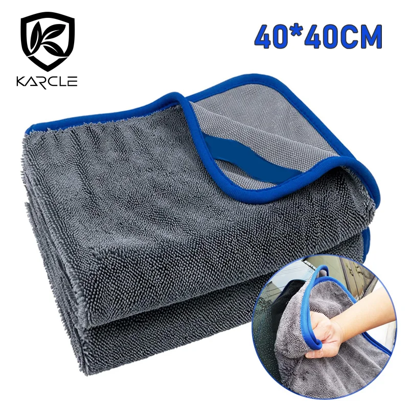 

1/2/4PCS Microfiber Twist Car Drying Wash Towel Lint-Free Cleaning Towels for Cars Washing Polishing Waxing Detailing Cloth Rags