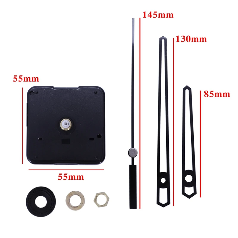 3 Set Replacement Wall Clock Repair Parts Pendulum Movement Mechanism Quartz Clock Motor With Hands & Fittings Kit