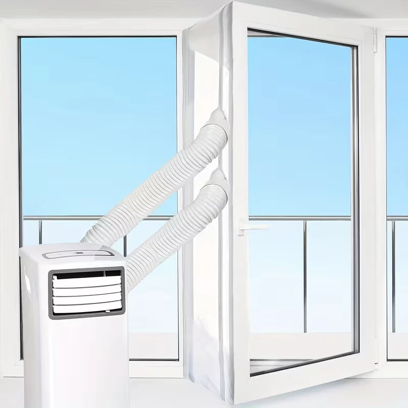 Air Conditioner Window Seal Kit Cloth for Portable AC, Sliding Door Window Insulation Panel, Dustproof Windproof Curtain Cover