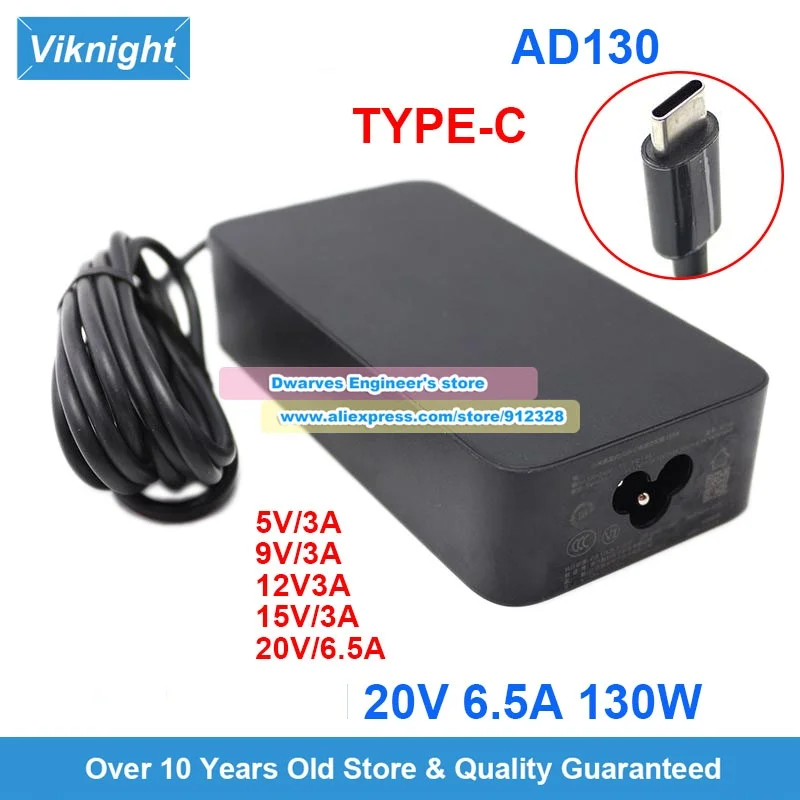 Genuine AD130 Smart AC Adapter 20V 6.5A 130W for Xiaomi AD130 Pro X 15 14 TIMI Redmi Book 15 Pro 2022 USB-C Power Supply