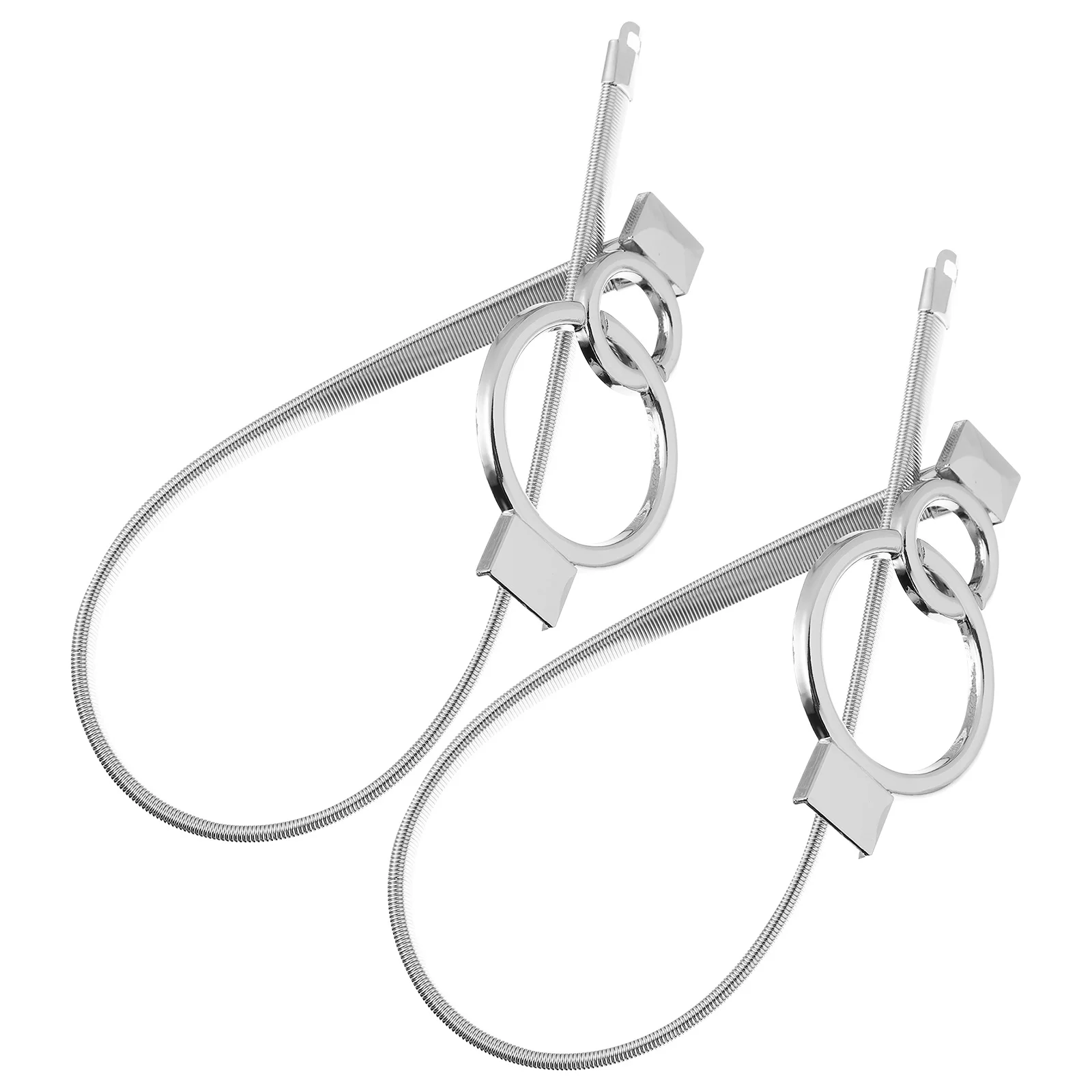 

1 Pair Simple Metal Silver Curtain Tiebacks No Punch Installation Home Decor Curtain Holdbacks Clip Buckle For Living Room