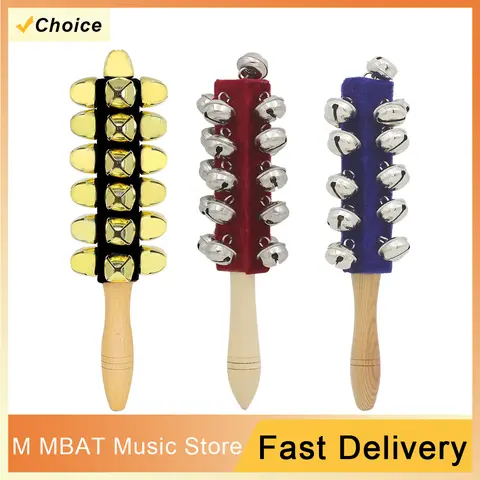 M MBAT Orff Percussion Instruments 21/525 Bell Cymbals Toys Early Education Musical Instruments Stick Shaker Musical Tools