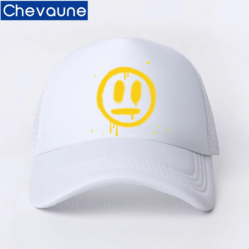 CHEVAUNE Fashion Depressed Face Baseball Caps Sad Face Pattern Dad Hat Hip Hop Cap Golf Women Men Snapback Caps Sun Protection