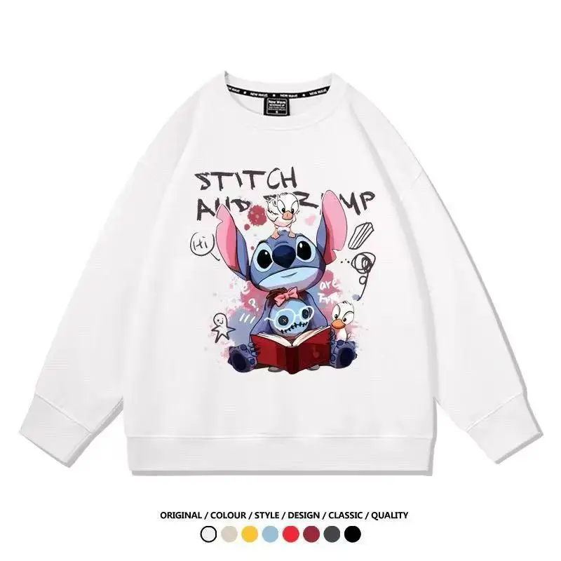 MINISO جديد جولة الرقبة طويلة الأكمام البلوز الكرتون فضفاضة عارضة الأزياء اليابانية للجنسين المطبوعة أعلى #2