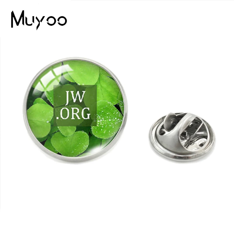 2023 New Animal Fashion JW.ORG Jehovah's Witnesses Glass Dome Round Collar Pin Handcraft Jewelry Lapel Pins