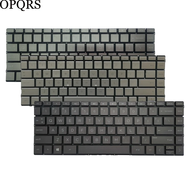 Prata Cinza Retroiluminado Teclado para Notebook hp Spectre 13-ac 13-ac000 13t-ac000 13-ac0xx 13-ac023dx 13-ac033dx 13-ac063dx us
