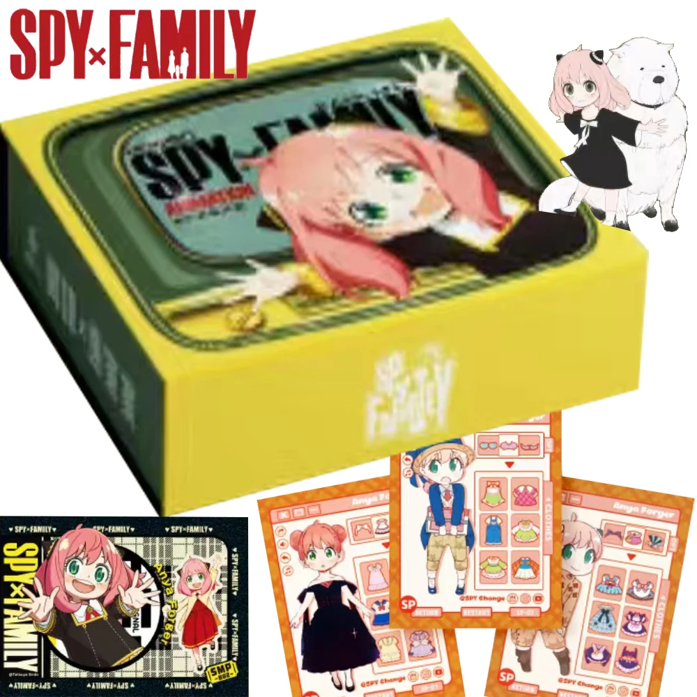 SPY×FAMILY Collection Cards Anime Character Rare Limited Anya Forger EXP Peanut Shape Metal Relief Cards Children Birthday Gift