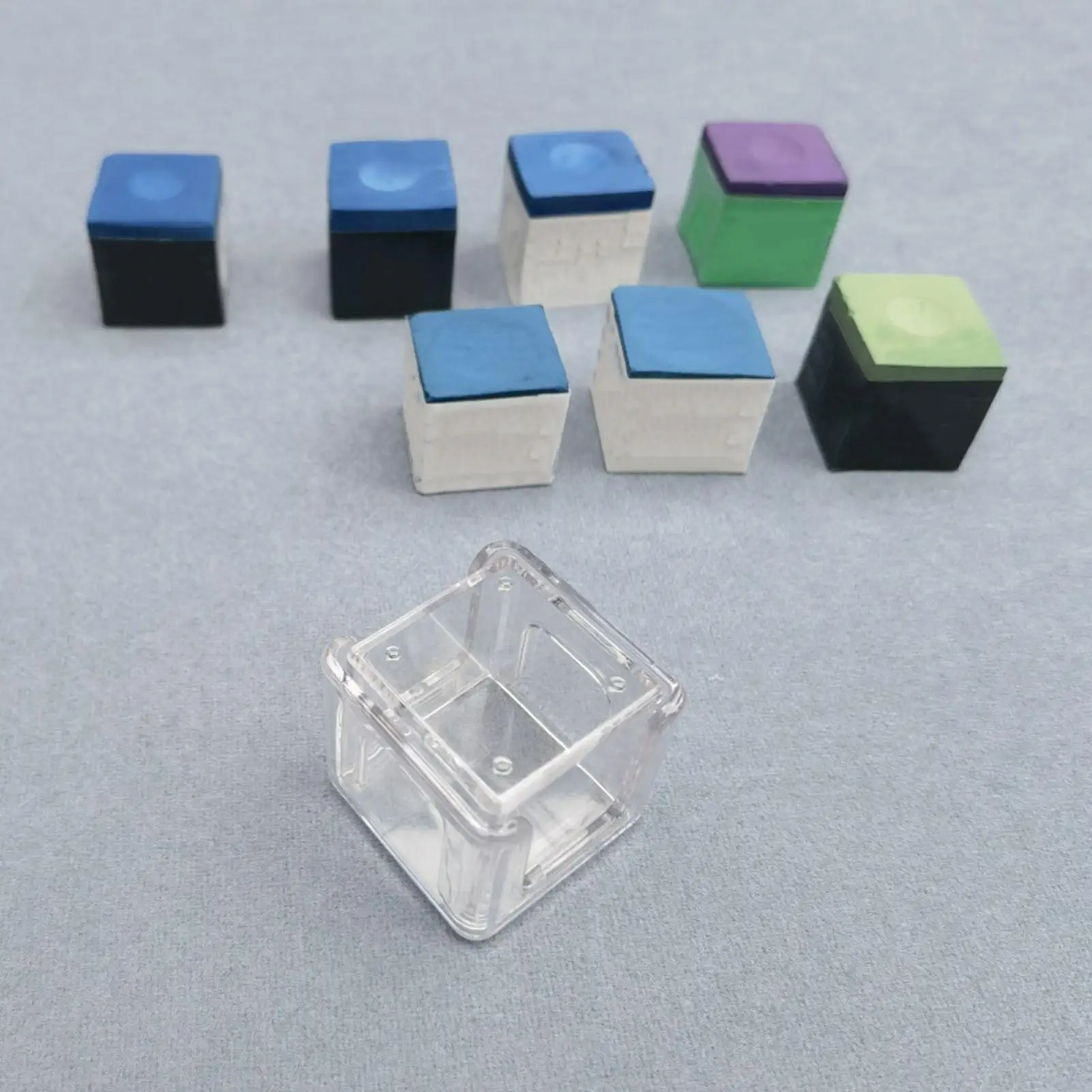 

Прозрачные акриловые снукеры, чехол для мела, бильярдный кий высокой четкости, коробка для мела, аксессуары для бильярда, необрастающий влагостойкий куб