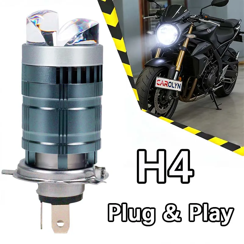 H4 Bi Mini LED Projector Lens Car Bulb EMC Auto Headlight Turbo Lamps Canbus Plug and Play Dual Motorcycle High Low Beam 12V 24V