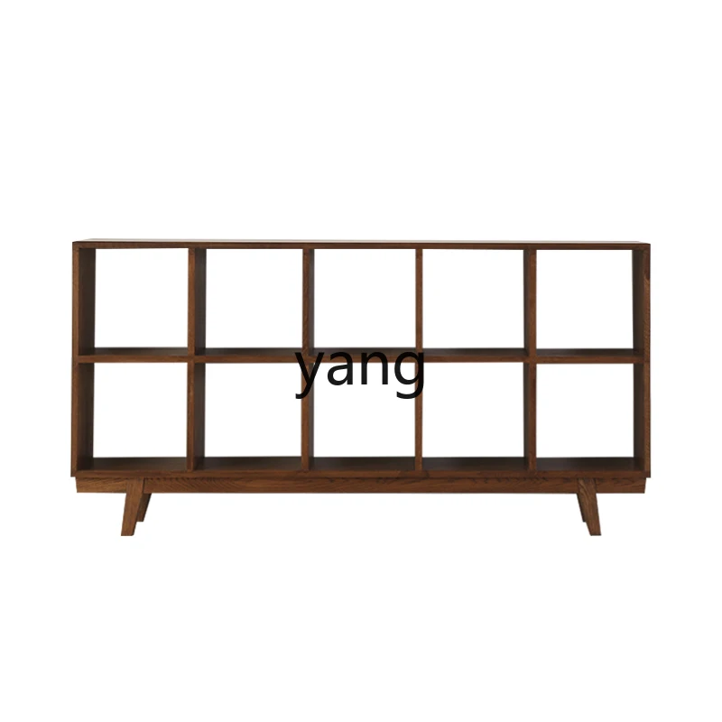 

LT Solid Wood TV Cabinet White Oak Living Room Storage Shelf