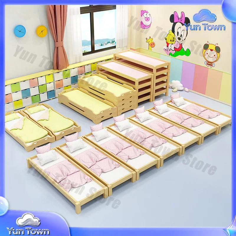 Convertible Bunk Beds for Kindergarten and Daycare Use for Primary School Students All Solid Wood Modern Design Double Size