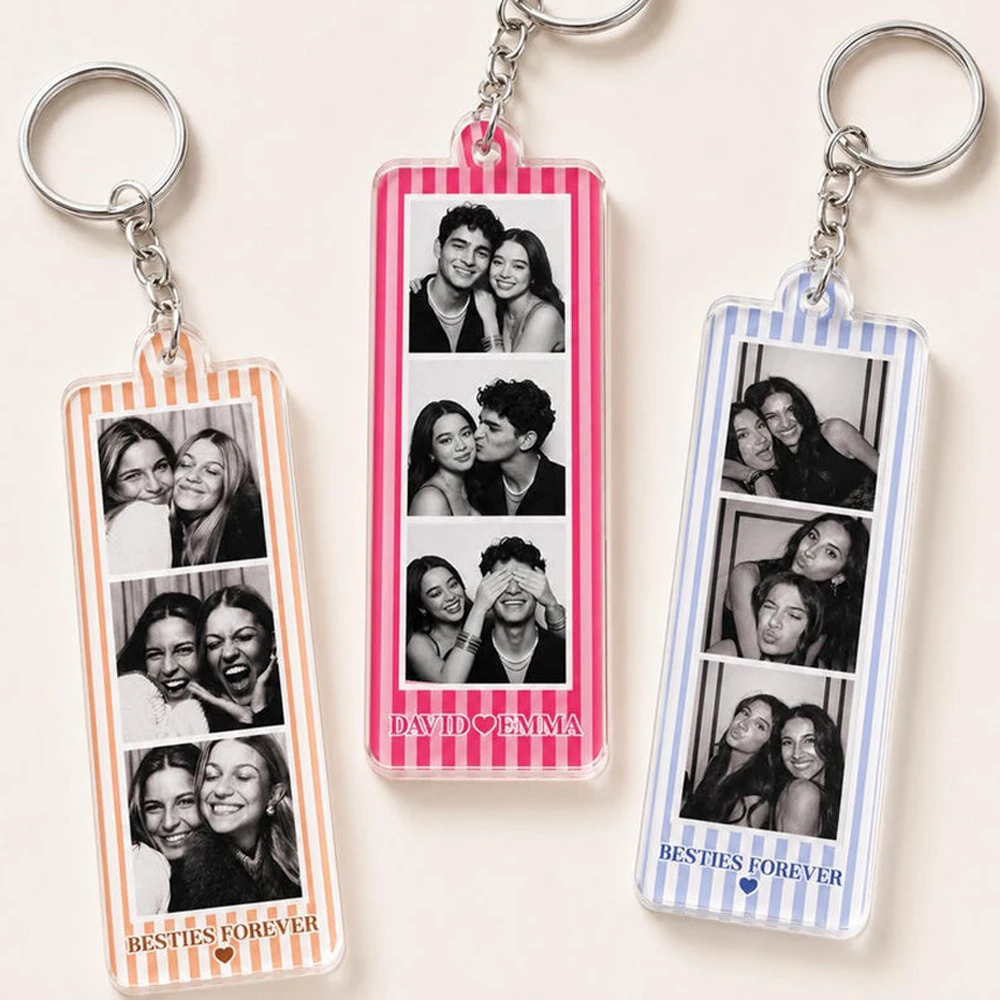 Personalized Photos Custom Keychain Couple Family Photo Custom Acrylic Keychain Couple Gift Anniversary Gifts Family Gifts view 4