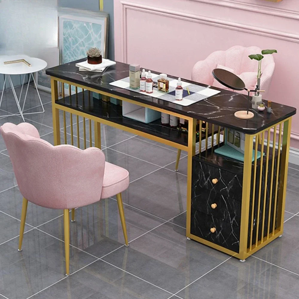 

A For professional nail manicure table with dust collector set salon dust collector nail marble manicure table and chair set