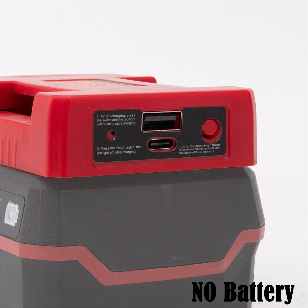 Banco de energía para batería de litio Lidl Parkside X20V Team con soporte de salida USB tipo C carga rápida para teléfono (no cargador de batería)