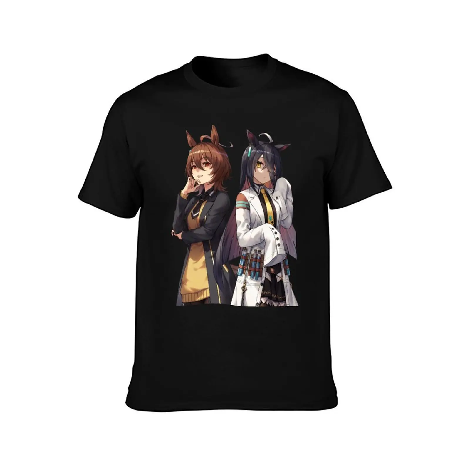 Agnes Tachyon Manhattan Café Uma Musume T-Shirt Summer Casual Cotton Tee Oversized Streetwear Tops Vintage Graphic Print