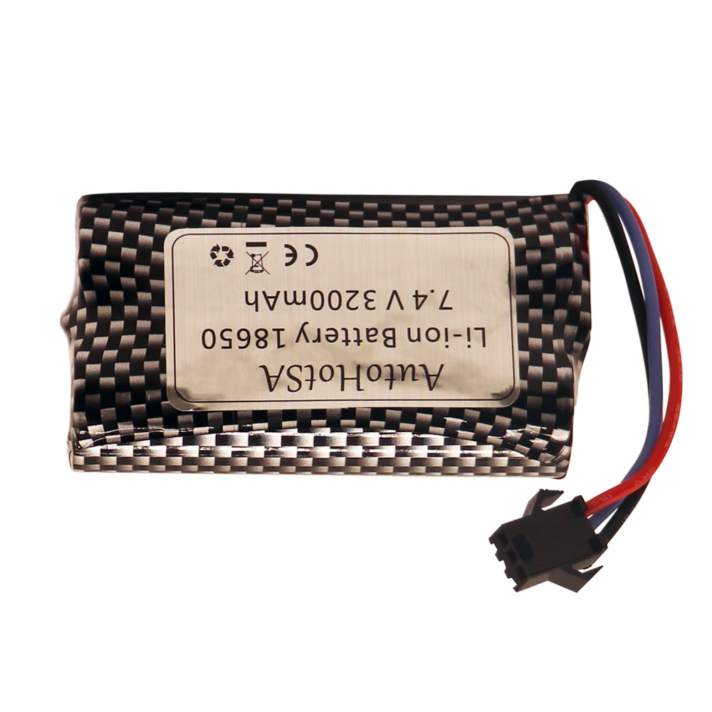 7.4VB 3200mAh 18650 batteria agli ioni di litio per orologio rilevamento dei gesti Twisted RC stunt car 7.4v batteria per auto RC SM-3P spina 1-10