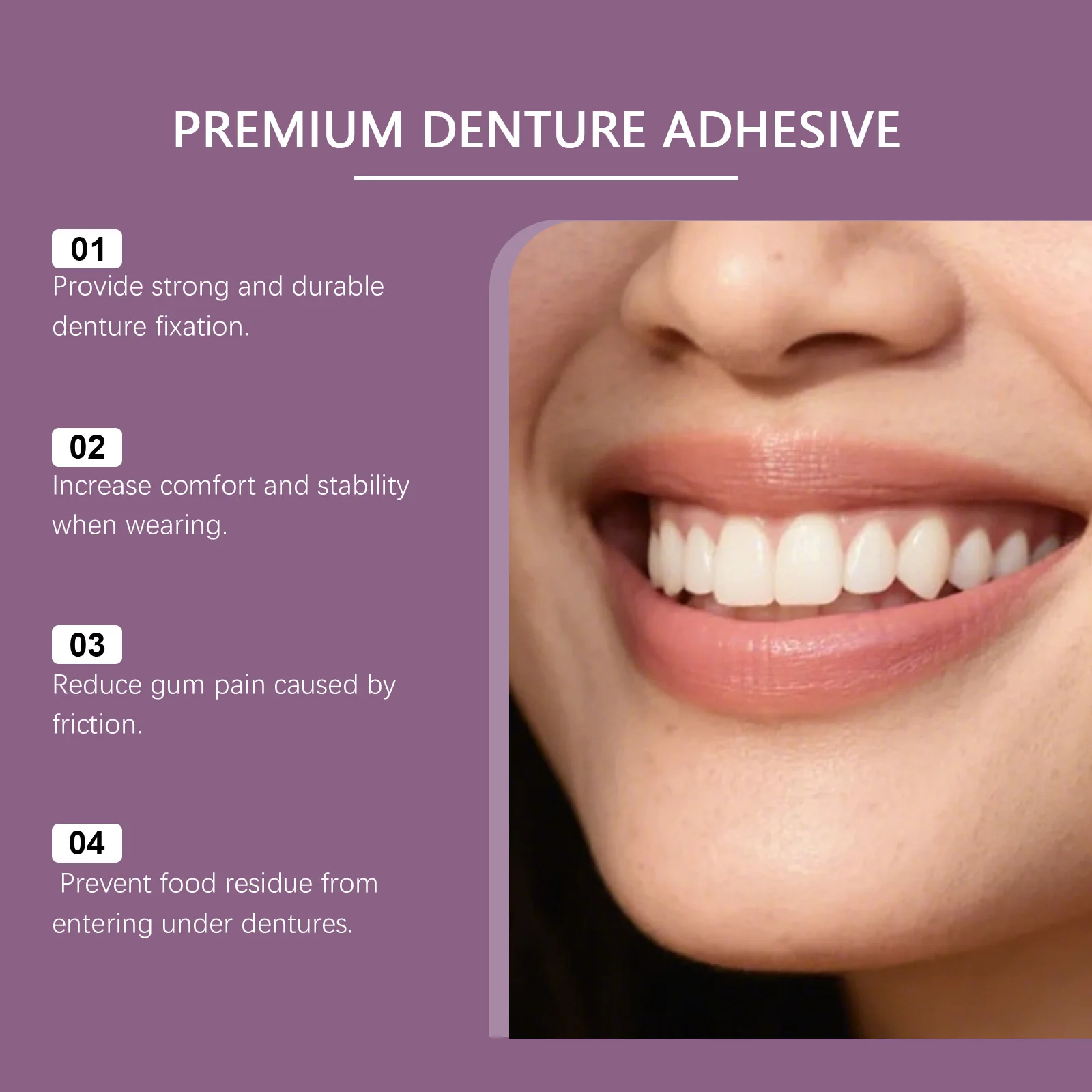 Comfort Denture Adhesives Glue Teeth Care Thermoplastic Denture Silicone Reline Kit Adhesive Cushion Friction Fixed Dentures 40g