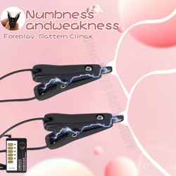 Electric Shock Nipple Clamp Breast Massager BDSM Bondage E-stim Clit Clip Electro Penis Stimulation Sex Game Toy Sex Product Kit