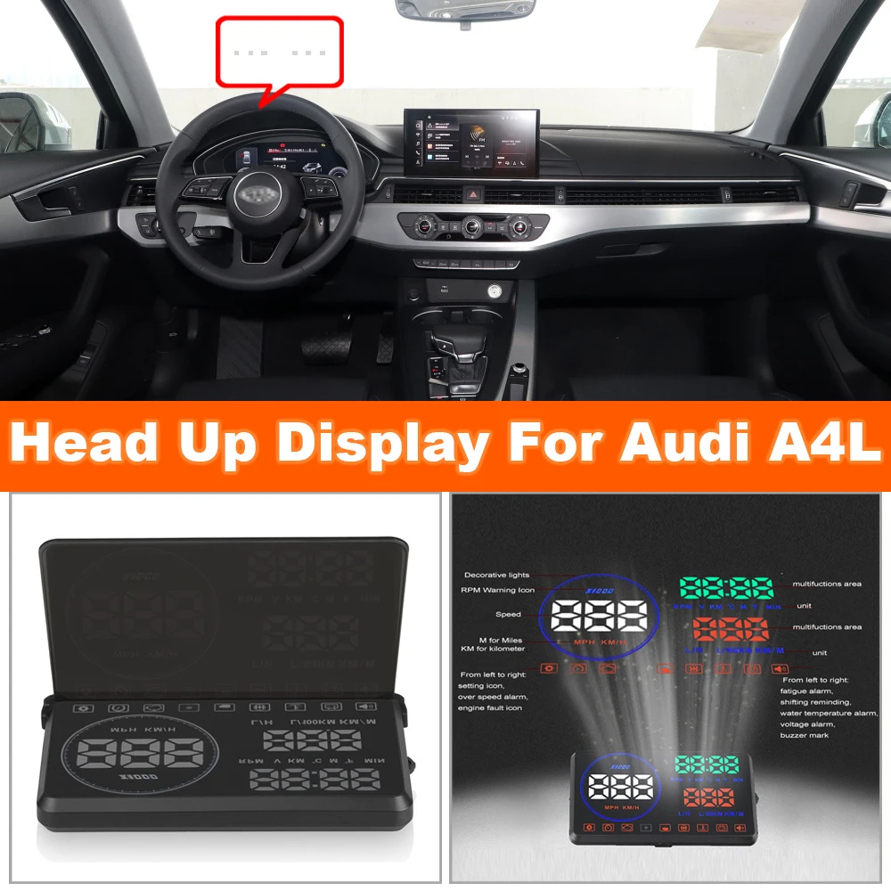 

Auto Head Up Display HUD For Audi A4 A5 Q5 A6 2010-2020 Car Electronic Accessories Windshield Projector Alarm System Film