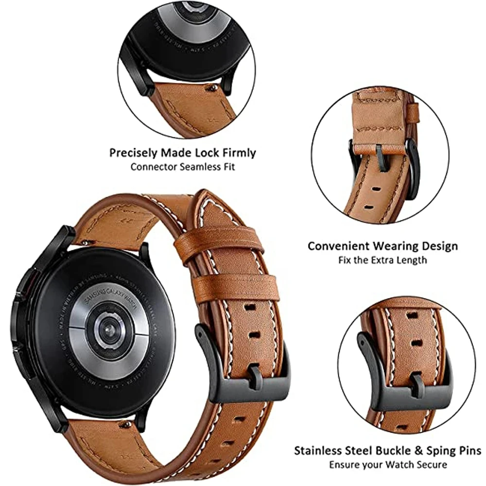 Honor GS Pro /GS 3 3i Bracelet 20 22MM Leather Watchband For Honor Magic Watch/ 2 42mm 46MM Strap Band Honor ES Correa Band