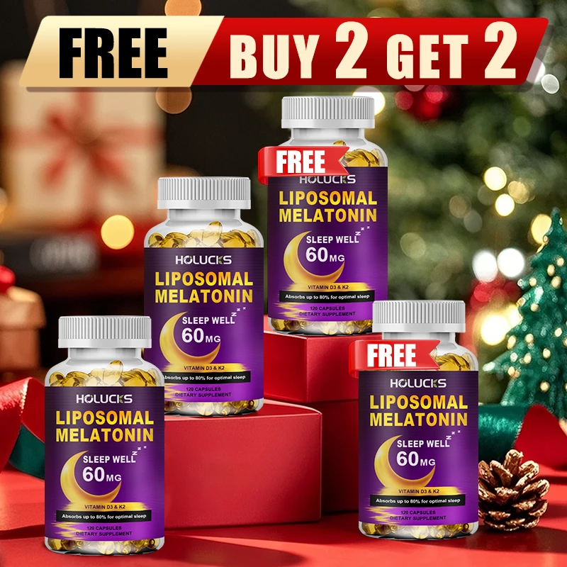 Buy 2 Get 2 Free! Liposomal Melatonin Capsules, Support Insomnia Relief & Jet Lag Recovery, Quick Sleep Onset & Restful Nights