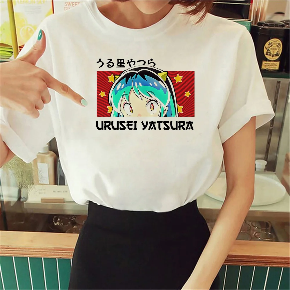 Urusei Yatsura t-shirts women harajuku streetwear summer t-shirts girl manga clothing