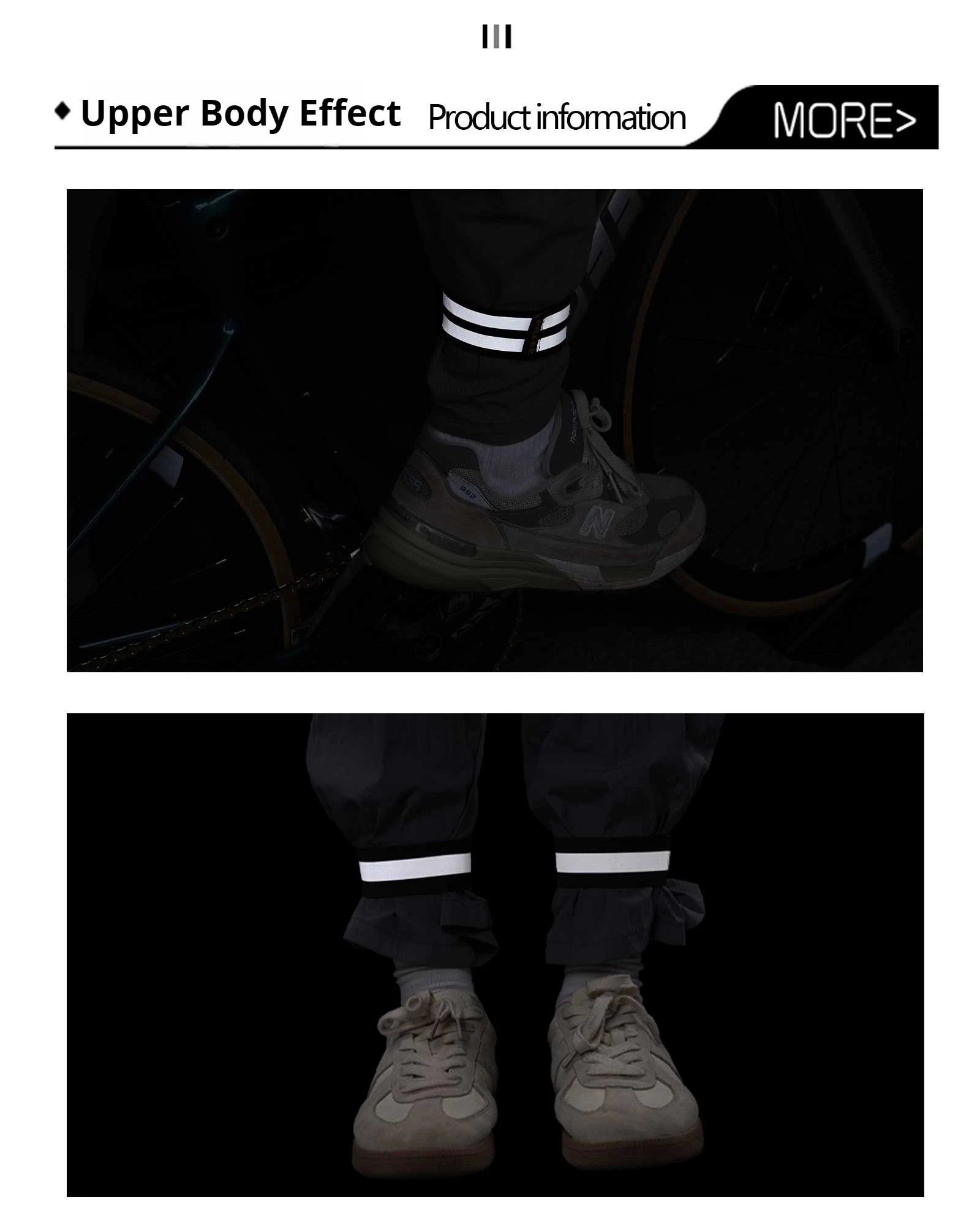 ENLEE Fahrrad Hosenträger Rennrad Nacht Reiten Reflektierende Gamaschen Outdoor Wandern Nacht Laufen Hosen Bein Riemen – Detail 10