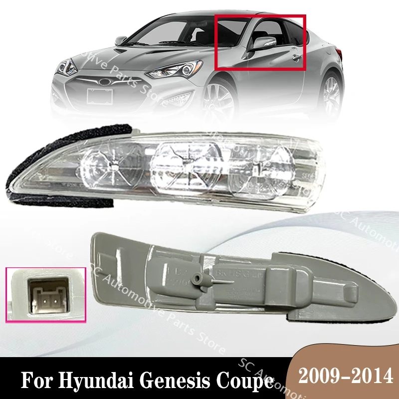 

For Hyundai Genesis Coupe 2009 2010 2011 2012 2013 2014 2015 Side LED Rearview Mirror Turn Signal Light Indicator Repeater Lamp