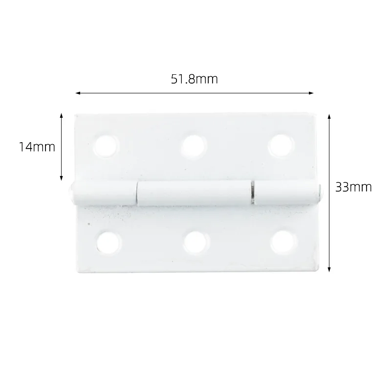 New Chinese JD52 * 33mm 6-hole Spray Painted White Wooden Box Gift Box, Flat Hinge Packaging, Hardware Accessories