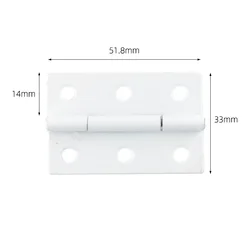 New Chinese JD52 * 33mm 6-hole Spray Painted White Wooden Box Gift Box, Flat Hinge Packaging, Hardware Accessories