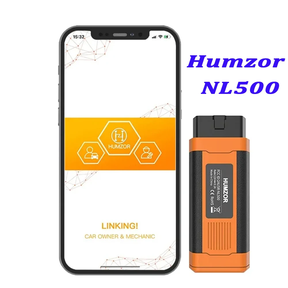 

Humzor NL500 Car OBD2 Diagnostic Scanner Tool App Immo Resetting Odometer Repair Manager Key Programming Update of Humzor NL400