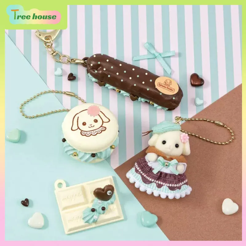 

Sylvanian Family Flora Rabbit Chocolate Mint Set Keychain Bag Pendant Sylvanian Families Baby Doll Customized Birthday Gift Toys