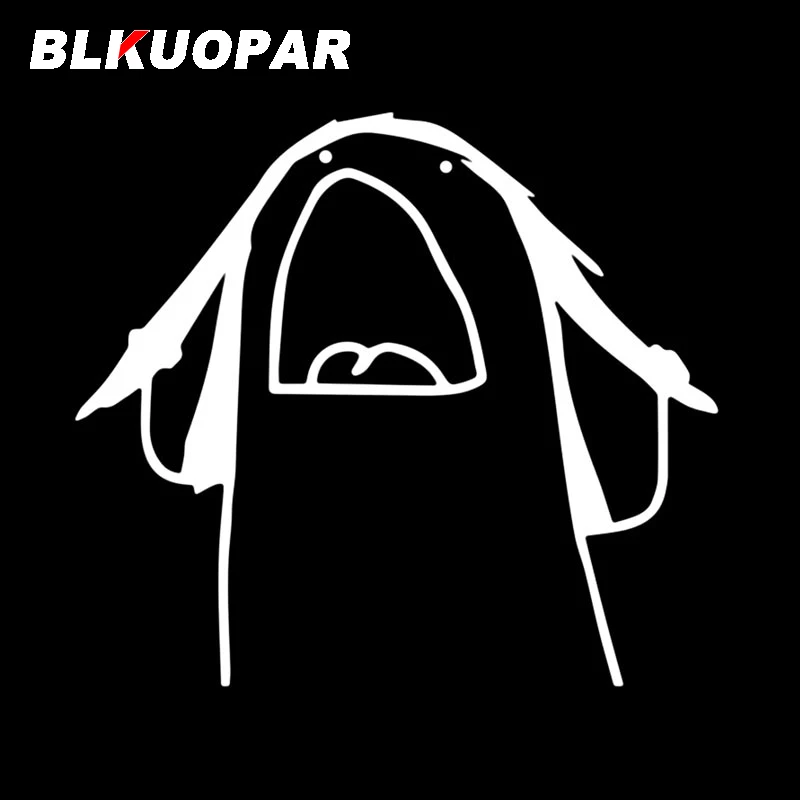 BLKUOPAR Surprising Girl Car Stickers Funny Simple Stroke Decals Scratch-Proof Die Cut Refrigerator Helmet Car Door Protector