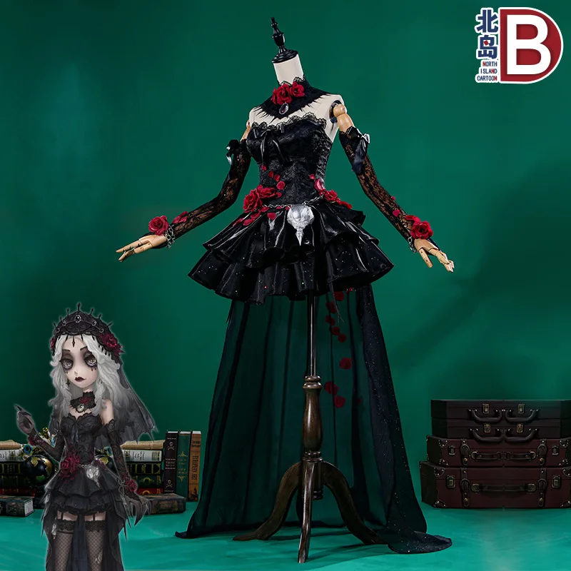 MsMay Game Identity V Ada Messmer Cosplay Costume Women Black Sexy Dress Halloween Christmas New Year Carnival Party Cosplay